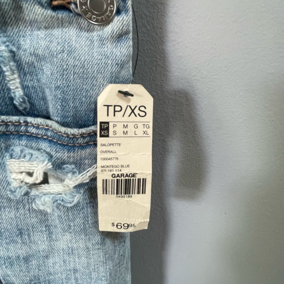 NWT Garage Denim Overalls (XS) - Picture 3 of 3